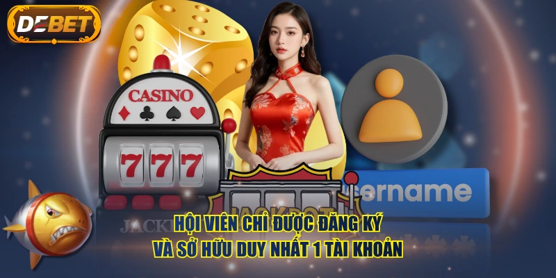 Hội viên chỉ được đăng ký và sở hữu duy nhất 1 tài khoản